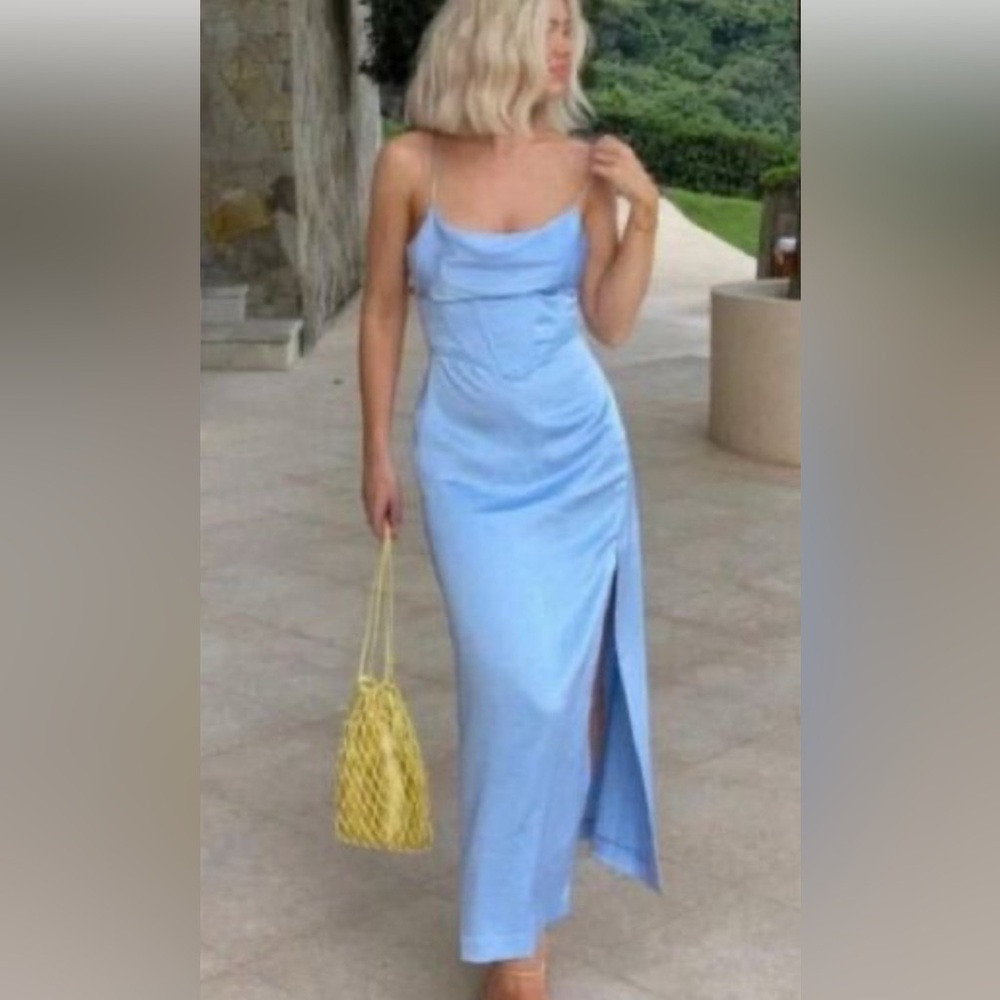 Zara corset style slinky gown S-M